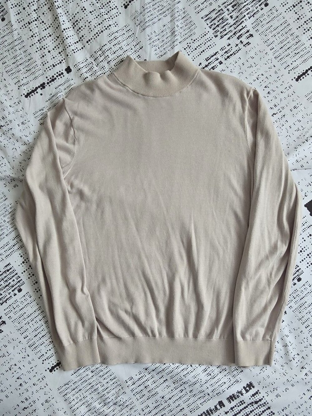 RW&CO Mock Neck Long Sleeve Sweater – Creme De Coco | Size S